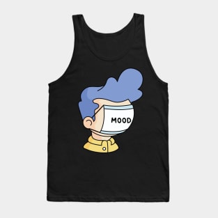 Quarantine mood, funny full face mask Tank Top